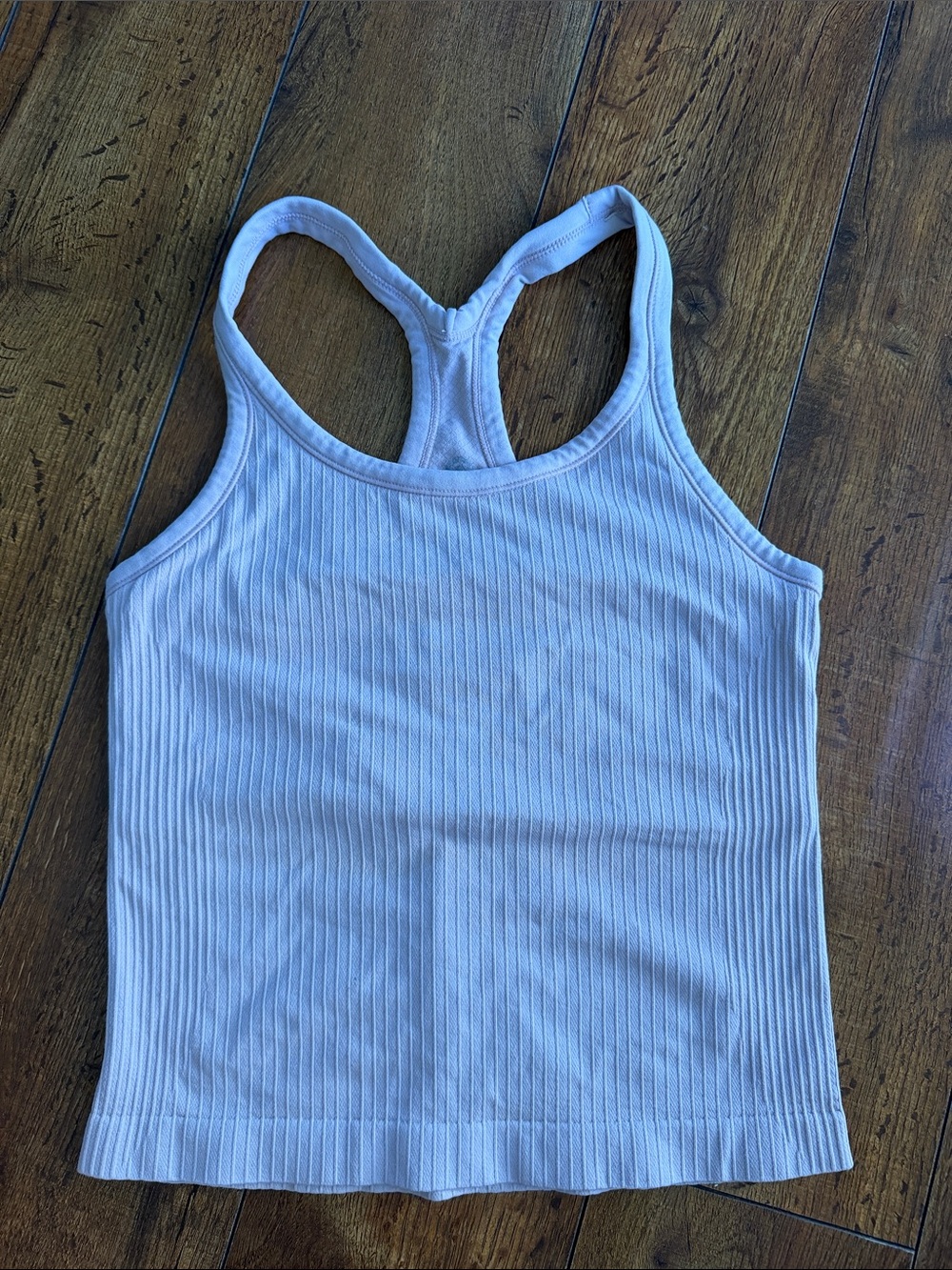 Amazon Ribbed Racerback Tank - Pale Pink - Picture 2 of 3